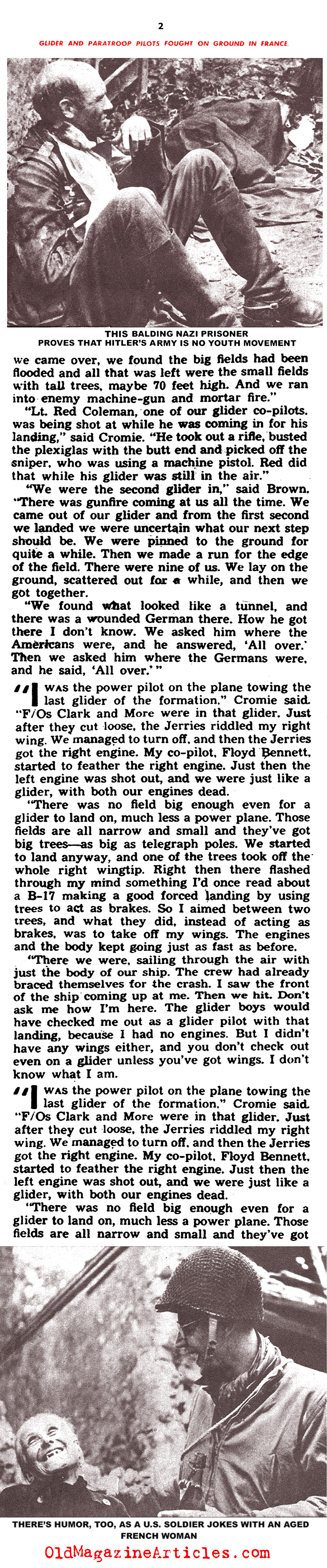 Four Glider Pilots on D-Day (Yank Magazine, 1944)